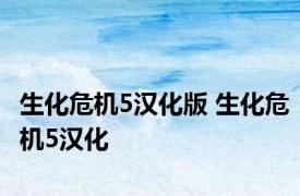 生化危机5汉化版 生化危机5汉化 