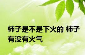 柿子是不是下火的 柿子有没有火气