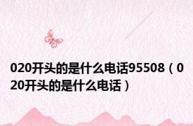 020开头的是什么电话95508（020开头的是什么电话）