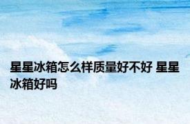 星星冰箱怎么样质量好不好 星星冰箱好吗