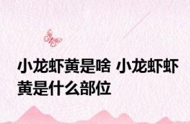 小龙虾黄是啥 小龙虾虾黄是什么部位