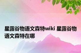 星露谷物语文森特wiki 星露谷物语文森特在哪