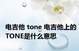 电吉他 tone 电吉他上的TONE是什么意思
