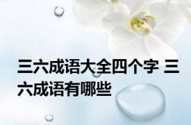三六成语大全四个字 三六成语有哪些