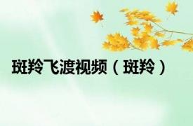 斑羚飞渡视频（斑羚）