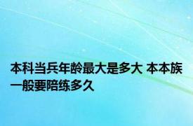 本科当兵年龄最大是多大 本本族一般要陪练多久