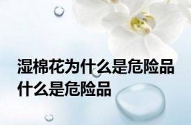 湿棉花为什么是危险品 什么是危险品