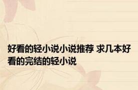 好看的轻小说小说推荐 求几本好看的完结的轻小说