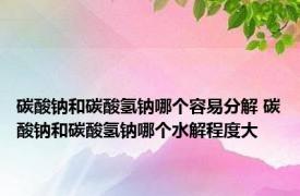 碳酸钠和碳酸氢钠哪个容易分解 碳酸钠和碳酸氢钠哪个水解程度大