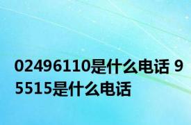 02496110是什么电话 95515是什么电话