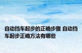 自动挡车起步的正确步骤 自动挡车起步正确方法有哪些
