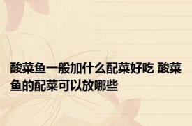 酸菜鱼一般加什么配菜好吃 酸菜鱼的配菜可以放哪些