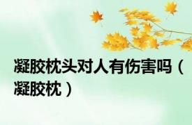 凝胶枕头对人有伤害吗（凝胶枕）