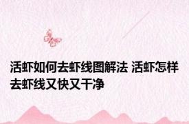 活虾如何去虾线图解法 活虾怎样去虾线又快又干净