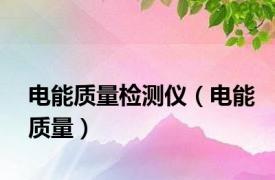 电能质量检测仪（电能质量）