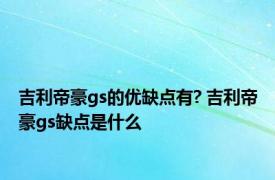 吉利帝豪gs的优缺点有? 吉利帝豪gs缺点是什么