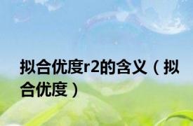 拟合优度r2的含义（拟合优度）