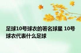 足球10号球衣的著名球星 10号球衣代表什么足球