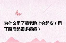 为什么用了藏皂脸上会起皮（用了藏皂起很多痘痘）