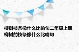 柳树枝条像什么比喻句二年级上册 柳树的枝条像什么比喻句