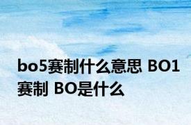 bo5赛制什么意思 BO1赛制 BO是什么