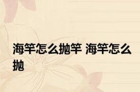 海竿怎么抛竿 海竿怎么抛