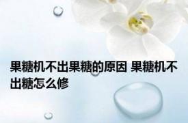 果糖机不出果糖的原因 果糖机不出糖怎么修