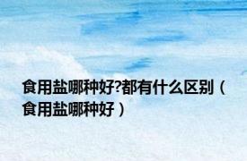 食用盐哪种好?都有什么区别（食用盐哪种好）