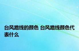 台风路线的颜色 台风路线颜色代表什么