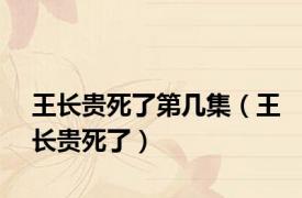 王长贵死了第几集（王长贵死了）