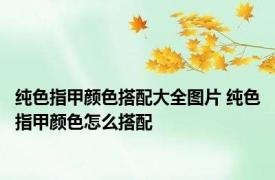 纯色指甲颜色搭配大全图片 纯色指甲颜色怎么搭配