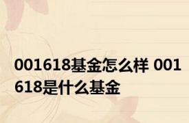 001618基金怎么样 001618是什么基金