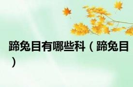 蹄兔目有哪些科（蹄兔目）