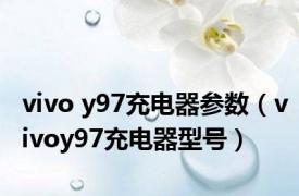 vivo y97充电器参数（vivoy97充电器型号）
