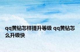qq黄钻怎样提升等级 qq黄钻怎么升级快 