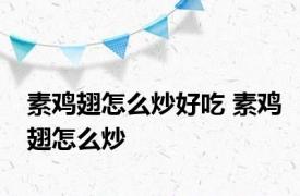 素鸡翅怎么炒好吃 素鸡翅怎么炒