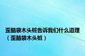 歪脑袋木头桩告诉我们什么道理（歪脑袋木头桩）