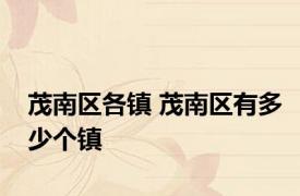 茂南区各镇 茂南区有多少个镇