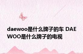daewoo是什么牌子的车 DAEWOO是什么牌子的电视