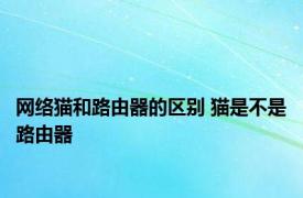 网络猫和路由器的区别 猫是不是路由器