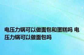 电压力锅可以做面包和蛋糕吗 电压力锅可以做面包吗