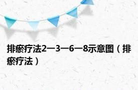 排瘀疗法2一3一6一8示意图（排瘀疗法）