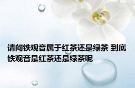 请问铁观音属于红茶还是绿茶 到底铁观音是红茶还是绿茶呢
