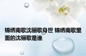 锦绣南歌沈骊歌身世 锦绣南歌里面的沈骊歌是谁