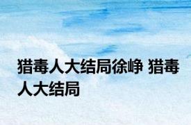 猎毒人大结局徐峥 猎毒人大结局