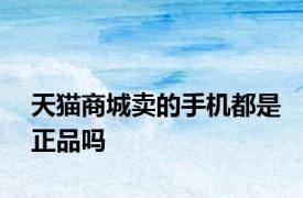 天猫商城卖的手机都是正品吗