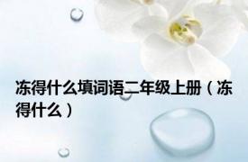 冻得什么填词语二年级上册（冻得什么）