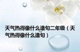 天气热得像什么造句二年级（天气热得像什么造句）