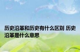 历史沿革和历史有什么区别 历史沿革是什么意思