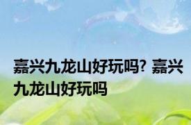 嘉兴九龙山好玩吗? 嘉兴九龙山好玩吗